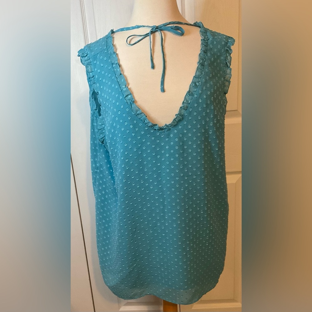 Cato Teal Blue Green Vβ Neck Top Blouse Size XL